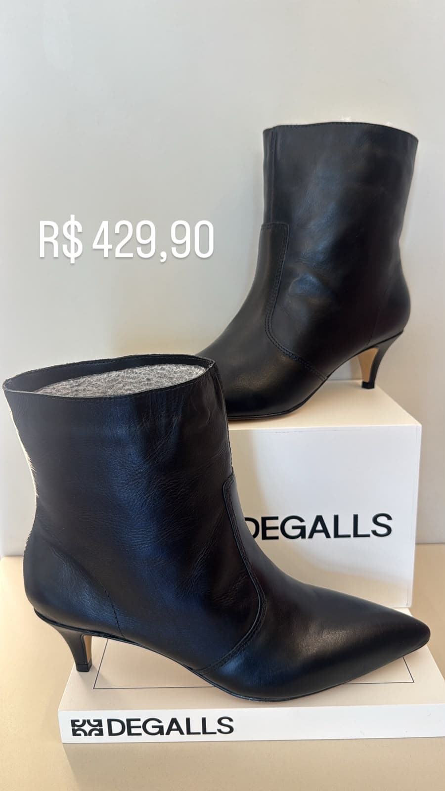 Bota Preta Salto Fino