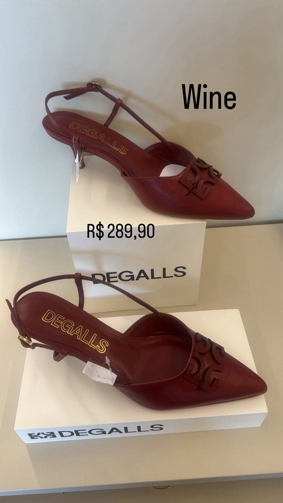 Scarpin Slingback Wine